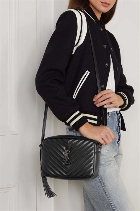 lou medium ysl camera bag with pocket in quilted leather|saint laurent camera bag sale.